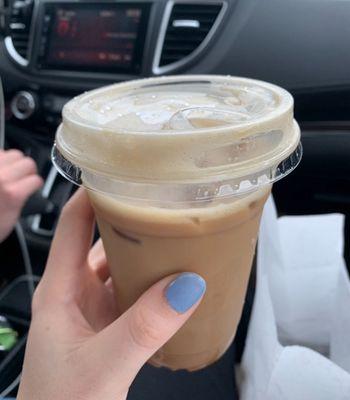 Maple iced latte