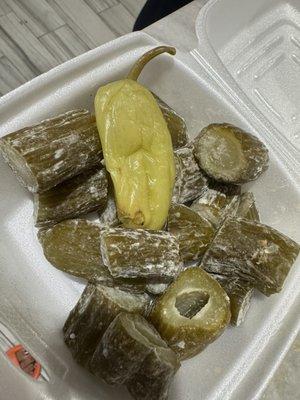 Moldy pickles.