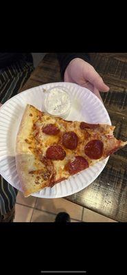 pepperoni pizza and ranch