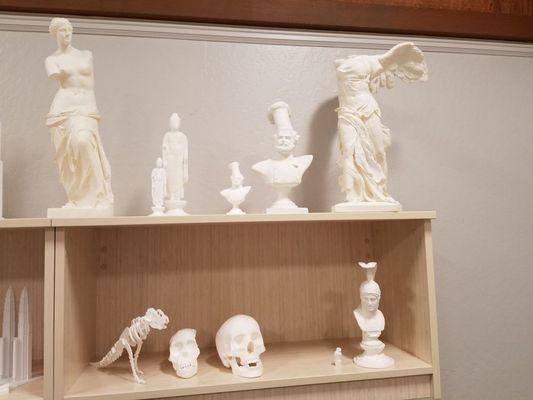 More examples of 3-D printed sculptures.