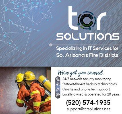 Proudly serving Southern Arizona's Fire Districts for over 20 years