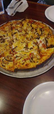 Sausage mushroom pizza