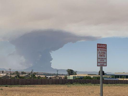 This is the Trubuco Fire between Orange and Riverside counties.