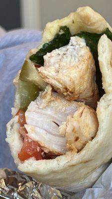 Juicy chicken wrap