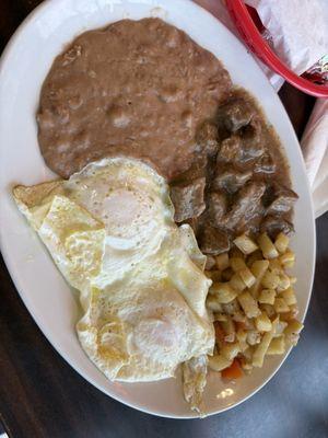 Carne Guisada & Eggs