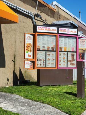 Drive Thru Menu