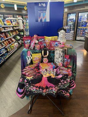 Breast cancer awareness pink candy display