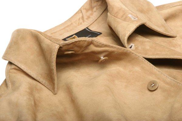 The Capra goat suede shirt jacket