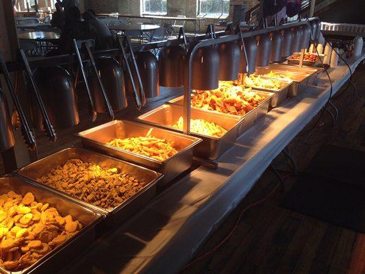 Catering Buffet with numerous options to satisfy any appetite!