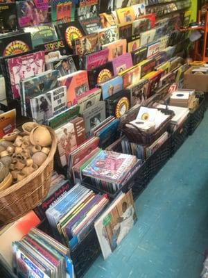 More records and the stacks pf 45s