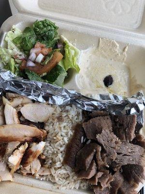 Chicken shawarma/gyro plate