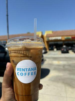 Sea salt brown sugar iced coffee with oat milk 3