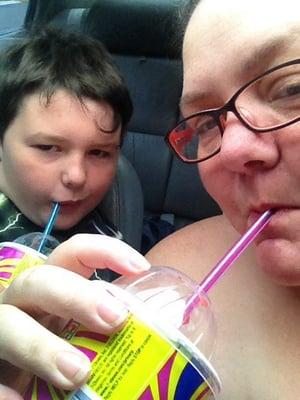 Malachai n me with our free Slurpees :D