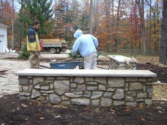 stone seat walls