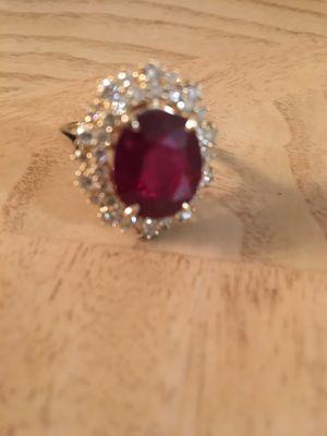 Ruby and diamond cocktail ring