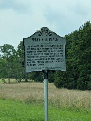 Ferry Hill Place Historical Marker