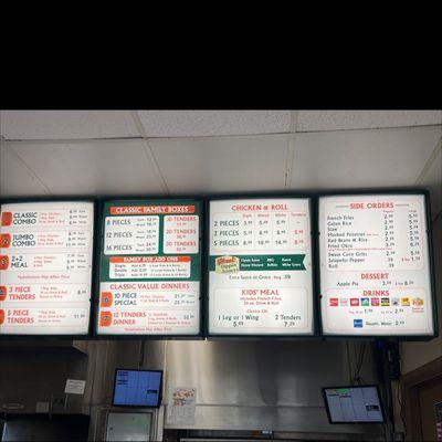 Menu board