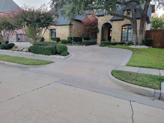 Concrete driveway