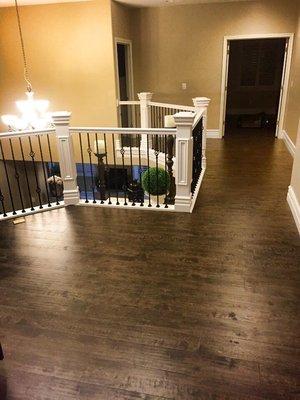 Beautiful Laminate flooring by our repair crew!