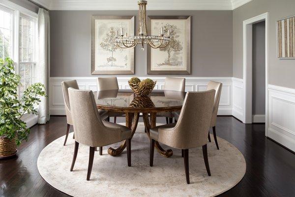 Elegant yet simple dining room.