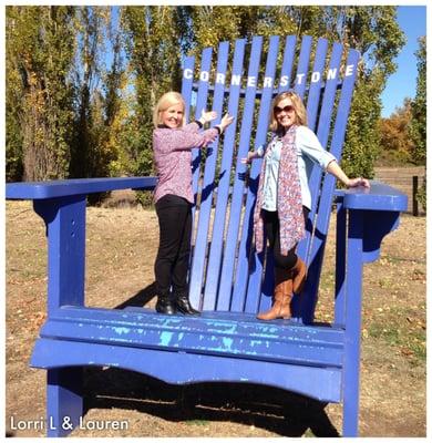 Lauren and I found a REALLY BIG "Cornerstone" chair when we were in Napa Valley for a TAR Convention!