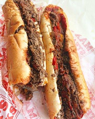 Whole Pepper Cheesesteak (onions, hot peppers, salt, pepper, ketchup)