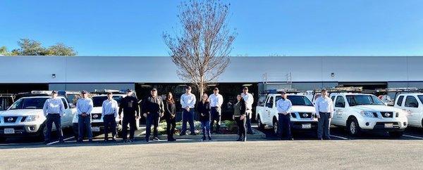 Our team: From left: Mike, Byron, Tony, Steve, John, Zehna, Matt, Colleen, Mario, Tina, Jon, James and Ryan