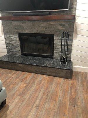 New fireplace rock