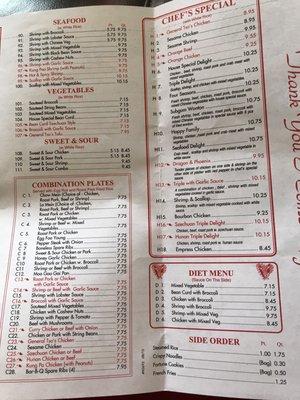 Full Menu