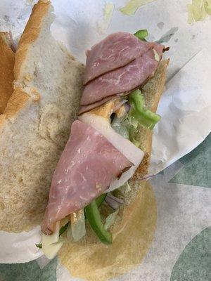 Turkey and ham Sandwich