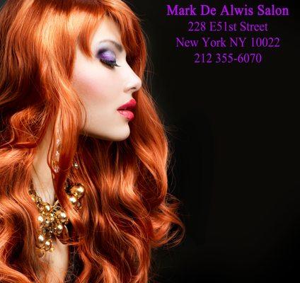 Red hair color expert Noelle Hanson  Mark De Alwis Salon 228 E51st Street New York NY 10022