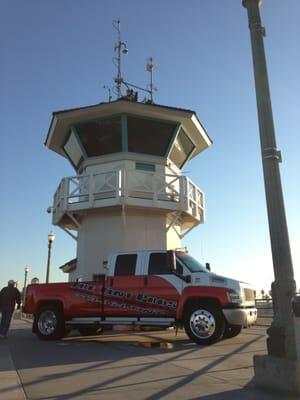 The Tint Pros were chosen to tint the windows on tower 0 of the Huntington Beach Pier after tinting HB lifeguard headquarters.