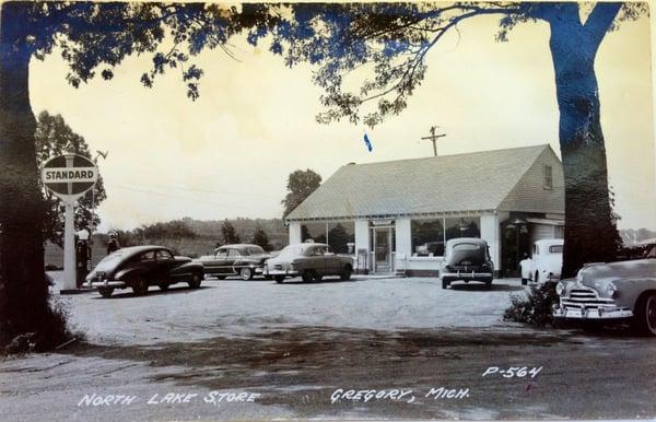 Vintage photo of North Lake Store in the 1940's