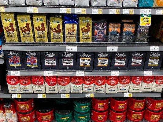 selection of all Fidalgo Brand Coffee