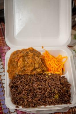 Small plate with a side of Fried Plantain for $10