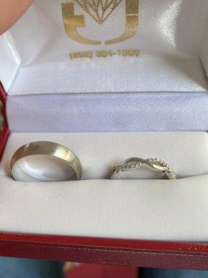 Wedding bands designed and created by Hamid