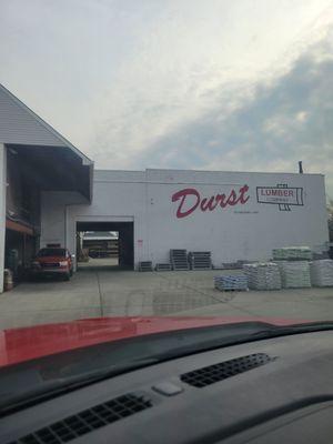 Entrance to Durst Lumber Yard