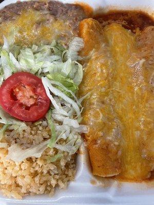 $12.60 2 enchiladas.