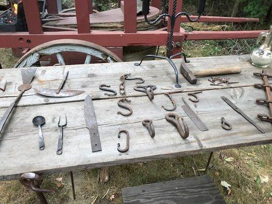 Implements made by the blacksmith.