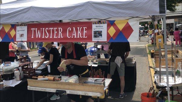 Twister Cake at a street fair