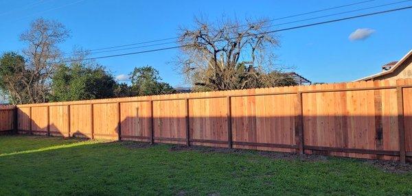 Nail up wood fence