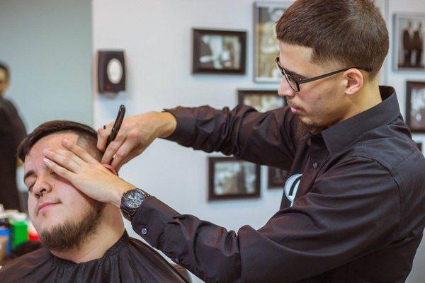 Finishing touches on a great haircut.