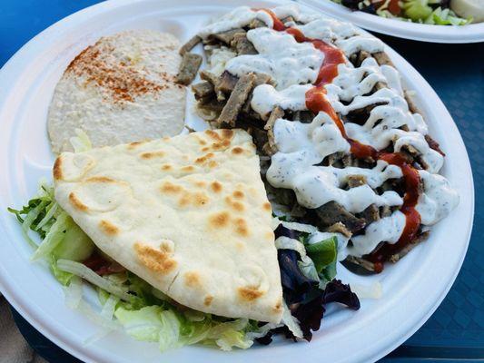 Lamb and Beef & Lamb Mixed Gyro Mixed Plate