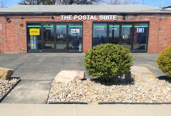 Curbside View of The Postal Suite. The entire building is owned and operated for the sole purpose of serving our Postal Suite Customers!