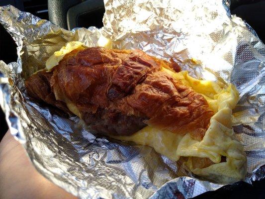 Breakfast croissant w/sausage