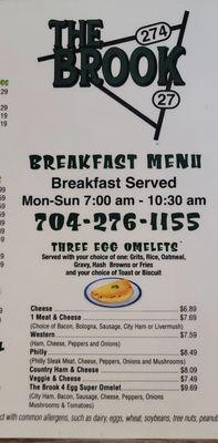 Breakfast Menu