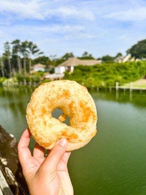 Jalapeño cheddar bagel