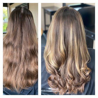 Balayage Before and After