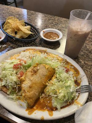 Small Combination Plate & Horchata