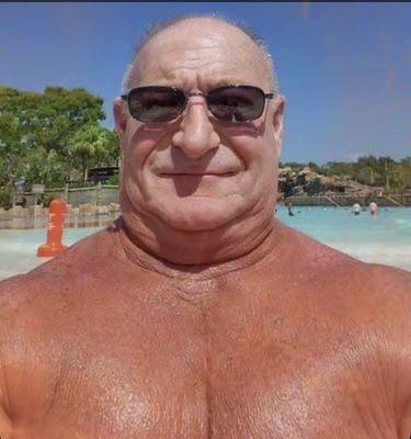 Grandpa tanning